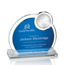 Riccarda Blue Globe Crystal Award