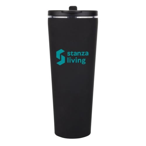 Promotional Products - Drinkware - Tumblers - Krantz Rubberized Tumbler w/Straw & Carry Handle - 30oz