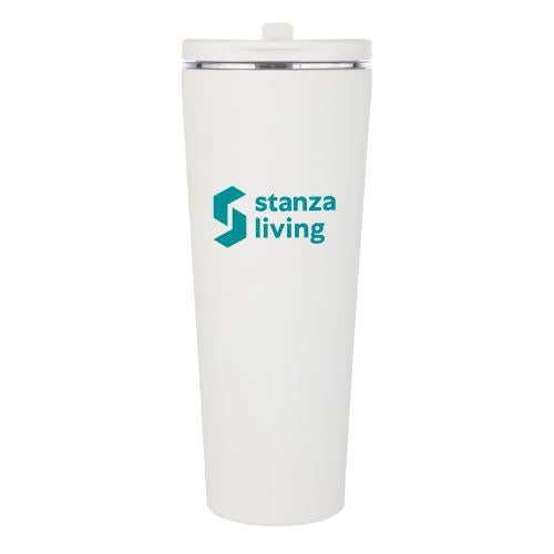 Promotional Products - Drinkware - Tumblers - Krantz Rubberized Tumbler w/Straw & Carry Handle - 30oz