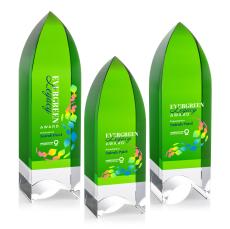 Emerald Tower Full Color Towers Crystal Award - Crystal Awards