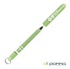 Pokka Pocket Pen w/Dock & Chrome Keyring in Tin Box - Writing Instruments