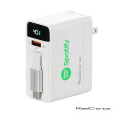 ReelCharge All-In-One Wall Charger w/Retractable Cable - 40W - Power Banks