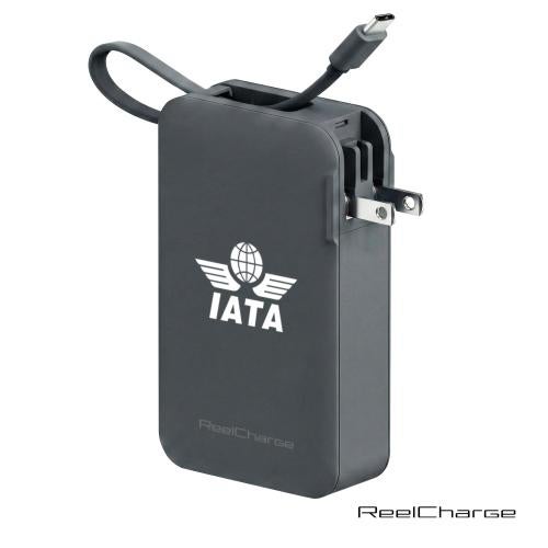 Promotional Products - Tech & Accessories  - Power Banks - ReelCharge Power Bank w/Integrated USBC-C Cable