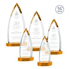 Shildon Amber on Alberton Base Peaks Crystal Award - Awards and Trophies