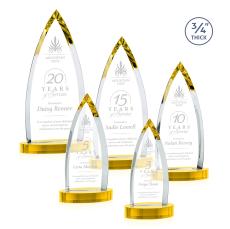 Shildon Gold on Alberton Base Peaks Crystal Award - Awards and Trophies