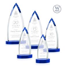 Shildon Blue on Alberton Base Peaks Crystal Award - Awards and Trophies