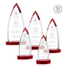 Shildon Red on Alberton Base Peaks Crystal Award - Awards and Trophies