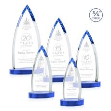 Shildon Sky Blue on Alberton Base Peaks Crystal Award - Awards and Trophies