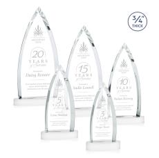 Shildon White on Alberton Base Peaks Crystal Award - Awards and Trophies