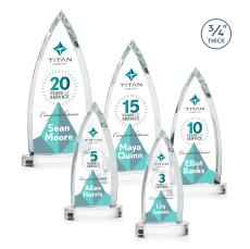 Shildon Full Color Clear on Alberton Base Peaks Crystal Award - Awards and Trophies