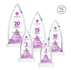 Shildon Full Color White on Alberton Base Peaks Crystal Award - Awards and Trophies