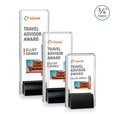 Annapolis Full Color Black Rectangle Crystal Award - Awards and Trophies
