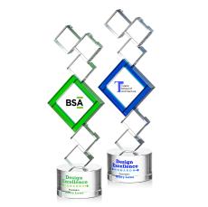 Buckingham Full Color Unique Crystal Award - Colored Crystal Awards