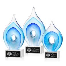 Caspian Tear Drop on Hancock Clear Glass Award - Glass Awards