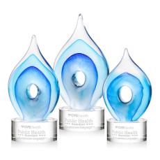 Caspian Tear Drop on Marvel Clear Glass Award - Glass Awards