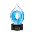 Caspian Tear Drop on Marvel Black Glass Award