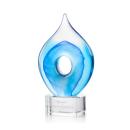 Caspian Tear Drop on Paragon Clear Glass Award