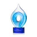 Caspian Tear Drop on Paragon Blue Glass Award