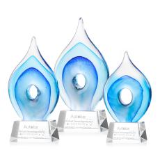 Caspian Tear Drop on Robson Clear Glass Award - Crystal Awards