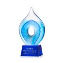 Caspian Tear Drop on Robson Blue Glass Award
