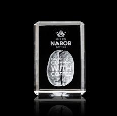 Fulton 3D Vertical Rectangle Crystal Award - Awards and Trophies