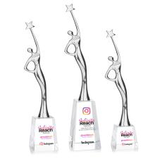 Star Goddess Full Color Silver/Clear Star Crystal Award - Metal Awards