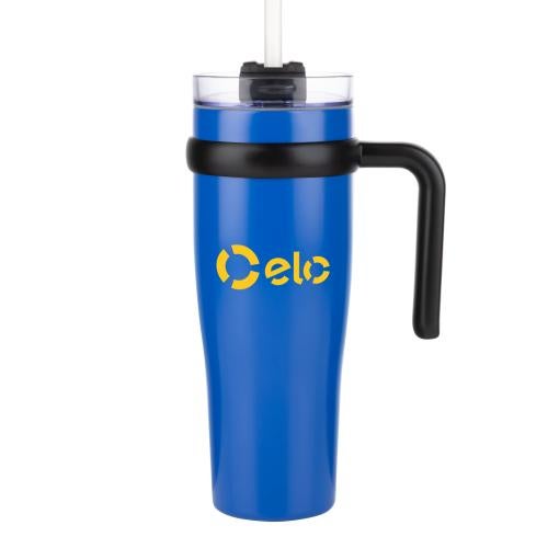 Promotional Products - Drinkware - Tumblers - Aralia Tumbler w/Handle & Straw Lid - 30oz