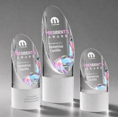 Faccini Full Color Towers Crystal Award - Full Color Imprint
