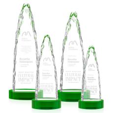 Goderich Iceberg on Base - Green - Colored Crystal Awards