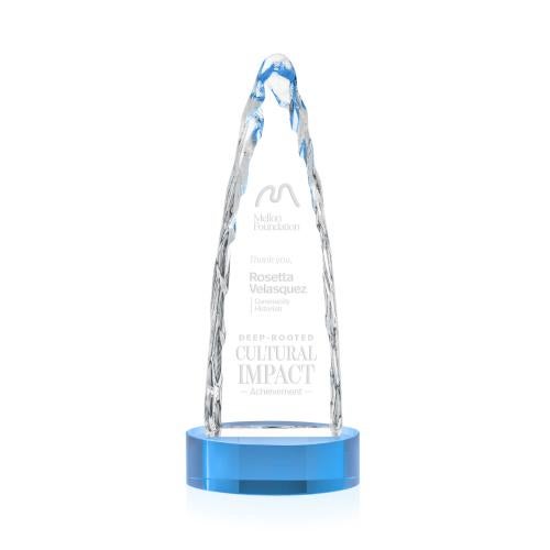 Awards and Trophies - Crystal Awards - Goderich Iceberg on Base - Sky Blue