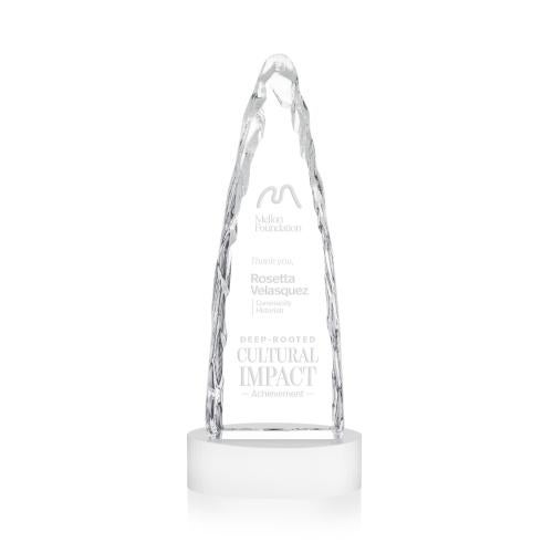 Awards and Trophies - Crystal Awards - Goderich Iceberg on Base - White