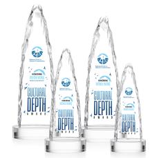 Goderich Full Color Clear on Base Peaks Crystal Award - Crystal Awards