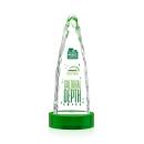 Goderich Full Color Green on Base Peaks Crystal Award