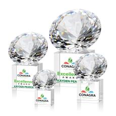 Diamond on Cube Full Color Crystal Award - Crystal Awards