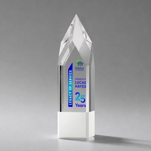 Awards and Trophies - Crystal Awards - Coventry Full Color White Towers Crystal Award
