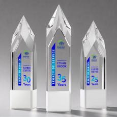 Coventry Full Color White Towers Crystal Award - Crystal Awards