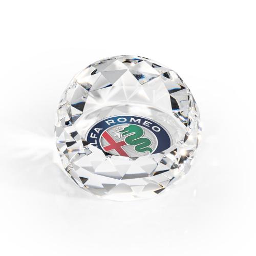 Awards and Trophies - Full Color Imprint - Driscoll Full Color Paperweight - Clear