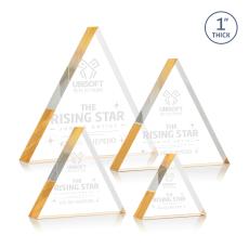 Spartan Triangle Gold Acrylic Award - Acrylic Awards