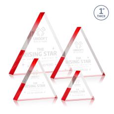 Spartan Triangle Red Acrylic Award - Acrylic Awards