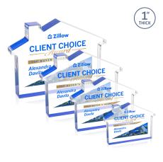 Homestyle Full Color Blue Unique Acrylic Award - Full Color Imprint