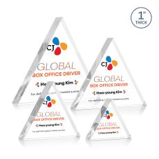Spartan Triangle Full Color Clear Acrylic Award - Full Color Imprint
