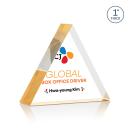 Spartan Triangle Full Color Gold Acrylic Award