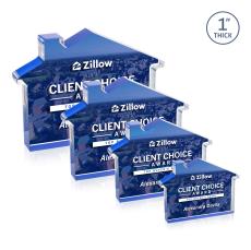 Homestyle Full Color Double Sided Blue Unique Acrylic Award - Full Color Imprint