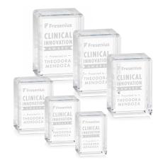 Fulton Cube Vertical Rectangle Crystal Award - Corporate Gifts