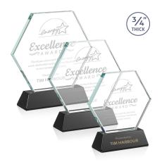 Employee Gifts - Pickering Black on Newhaven Polygon Crystal Award