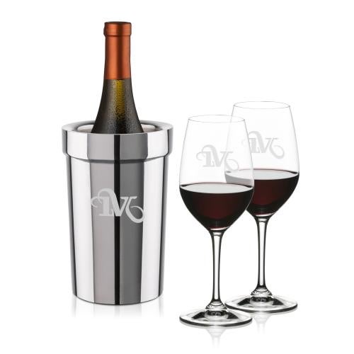 Corporate Gifts - Barware - Wine Accessories - Wine Coolers - Milano Wine Cooler & RIEDEL Oenologue Wine Set
