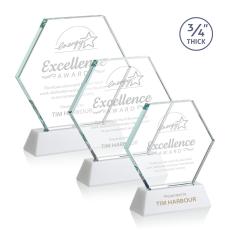 Employee Gifts - Pickering White on Newhaven Polygon Crystal Award