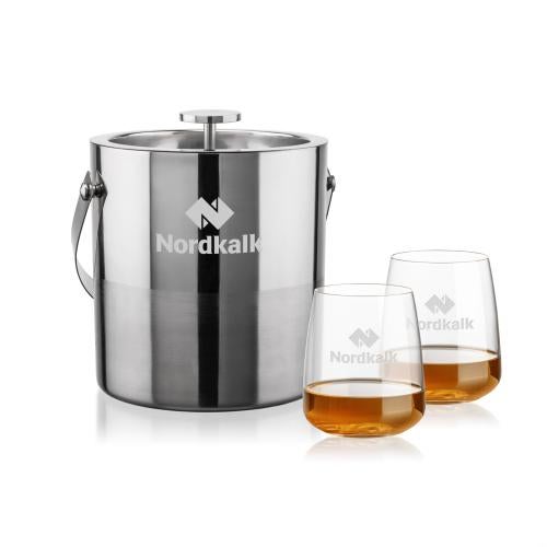 Corporate Gifts - Barware - Ice Buckets - Catania Ice Bucket & Dunhill On-the-Rocks Set