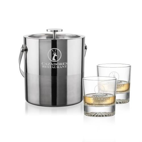 Corporate Gifts - Barware - Ice Buckets - Catania Ice Bucket & Romford On-the-Rocks Set