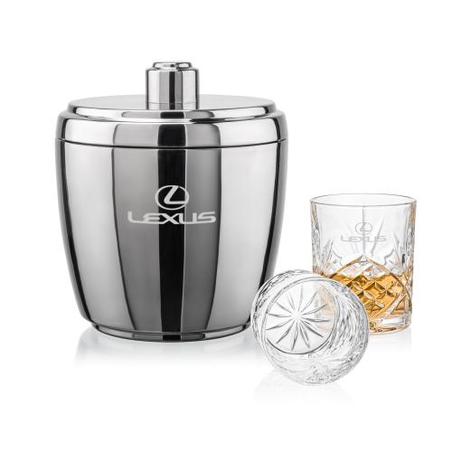Corporate Gifts - Barware - Gift Sets - Pescara Ice Bucket & Brinkley On-the-Rocks Set